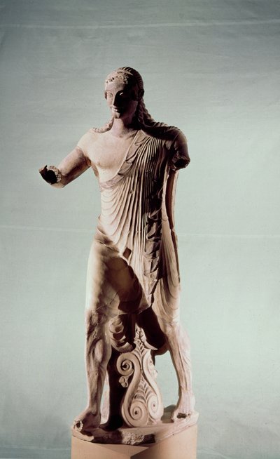 Apollo of Veii, from the Temple of Minerva, c.510 BC by Etruscan